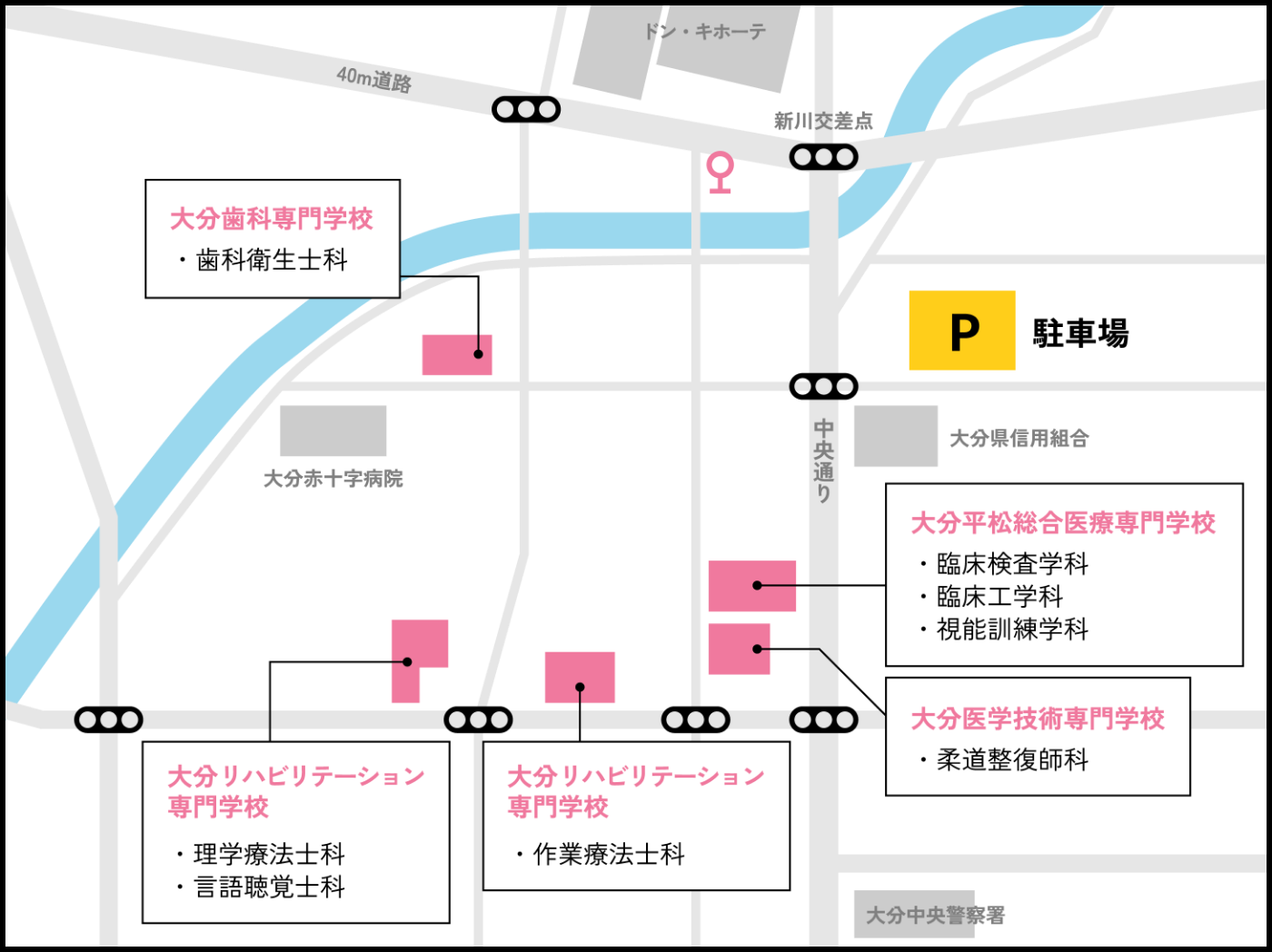 無料駐車場アクセスマップ
